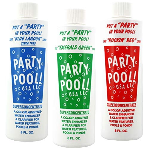 Additive Party Pool Color Bundle: Blue Lagoon, Green Lagoon, Rockin Red, 8 Ounces Each