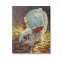 Stupell Industries Rabbit Pointillism Portrait Animals & Insects Painting Gallery Wrapped Canvas Art Print Wall Art, 30 x 40