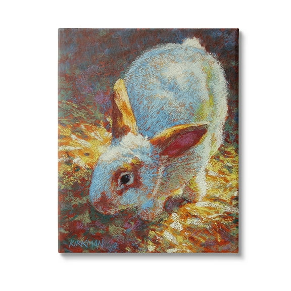 Stupell Industries Rabbit Pointillism Portrait Animals & Insects Painting Gallery Wrapped Canvas Art Print Wall Art, 30 x 40
