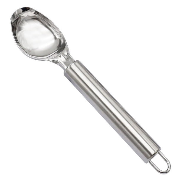 Cuchara para helado Cuchara para helado de acero inoxidable Cuchara para cavar Cuchara para helado Cuchara para postre Cuchara con mango redondo Cocina creativa