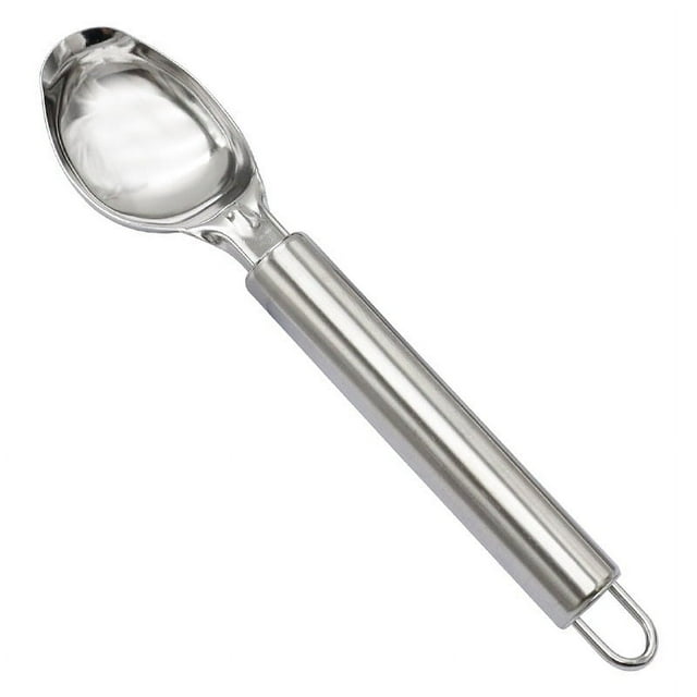 Cuchara para helado Cuchara para helado de acero inoxidable Cuchara para cavar Cuchara para helado Cuchara para postre Cuchara con mango redondo Cocina creativa