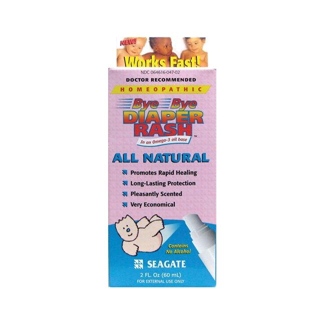 Seagate Bye Bye Diaper Rash Spray 2 fl oz Liquid