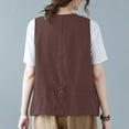 thumbnail image 4 of Weikingp Summer Vest For Women Lightweight Casual Vest For Women Cooling Shirts For Women Vest Shirt For Women Casual Tops for Women Brown 2XL, 4 of 9