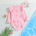 thumbnail image 5 of Girls' Swimwear Kids Long Sleeve Floral Printing Beach Bathing Baby Suit Swimwear Baby Swimsuit Girl Pink 2 Years-3 Years, 5 of 6