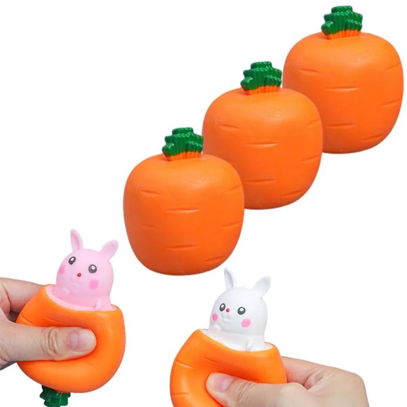 Conejito Pop Up Zanahoria LECDOA para Canasta de Pascua (3 piezas)