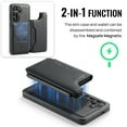 thumbnail image 2 of Designed for Samsung Galaxy S24 Wallet Phone Case,Magnetic Detachable Flip Card Holder,Back Flip Kickstand,Compatible with Mag-Safe,2-in-1 PU Leather Heavy Duty Shockproof Phone Case,Black, 2 of 10