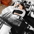 thumbnail image 3 of Erosebridal Neutral Art 7 Pieces Bedding Comforter Set,Modern Stripe Aesthetic Full Bedding Set For Teens,Reversible, 3 of 7