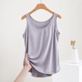 thumbnail image 2 of fatyb Women's Tank Tops with Built in Bra Comfy Padded Sleeveless T Shirts Loose Soft Casual Blouses, 2 of 7