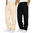 thumbnail image 2 of Kureaily 2PC Mens Sweatpants Open Bottom Baggy Sweat Pants for Men Straight Leg Loose Fit Athletic Sweatpants Pockets, 2 of 3