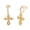 Gold, variant on Dangle Cross Clip on Earrings for Women Gold Goth Cross Earrings 18K Gold Plated Hypoallergenic Statement Earrings Trendy Zircon Jewelry