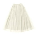 thumbnail image 4 of Fainosmny Gauze Tutu Tulle Skirt For Women High Waist Large Skirt Elastic Belt Mesh Skirt Party Tutu Puffy Skirt Beige One Size, 4 of 4