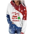 thumbnail image 1 of Moda mujer cuello redondo manga larga otoño camiseta Navidad impresión blusa con capucha Tops Fridja  fksj4526, 1 of 4