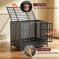 thumbnail image 2 of Ironovahome 38" Heavy Duty Steel Dog Crate for Small Dogs, Chew Proof & Escape Proof Dog Cage for High Anxiety Dogs, Indoor Small Dog Kennel with Wheels & Removable Tray, 2 of 5