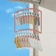 thumbnail image 7 of Shoreew Metal Sock Drying Rack Windproof Design 20 Clips Clothes Hanger Dryer Indoor Outdoor Clothes Drying Rack, 7 of 7