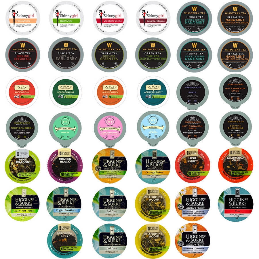 Perfect Samplers Variety Pack Single Serve Tea, Tea Pods, 40 Ct