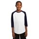 thumbnail image 1 of Camiseta de béisbol Sport-Tek® para jóvenes PosiCharge®. YST205 Blanco/Azul marino verdadero XL deporte-tek YST205, 1 of 1