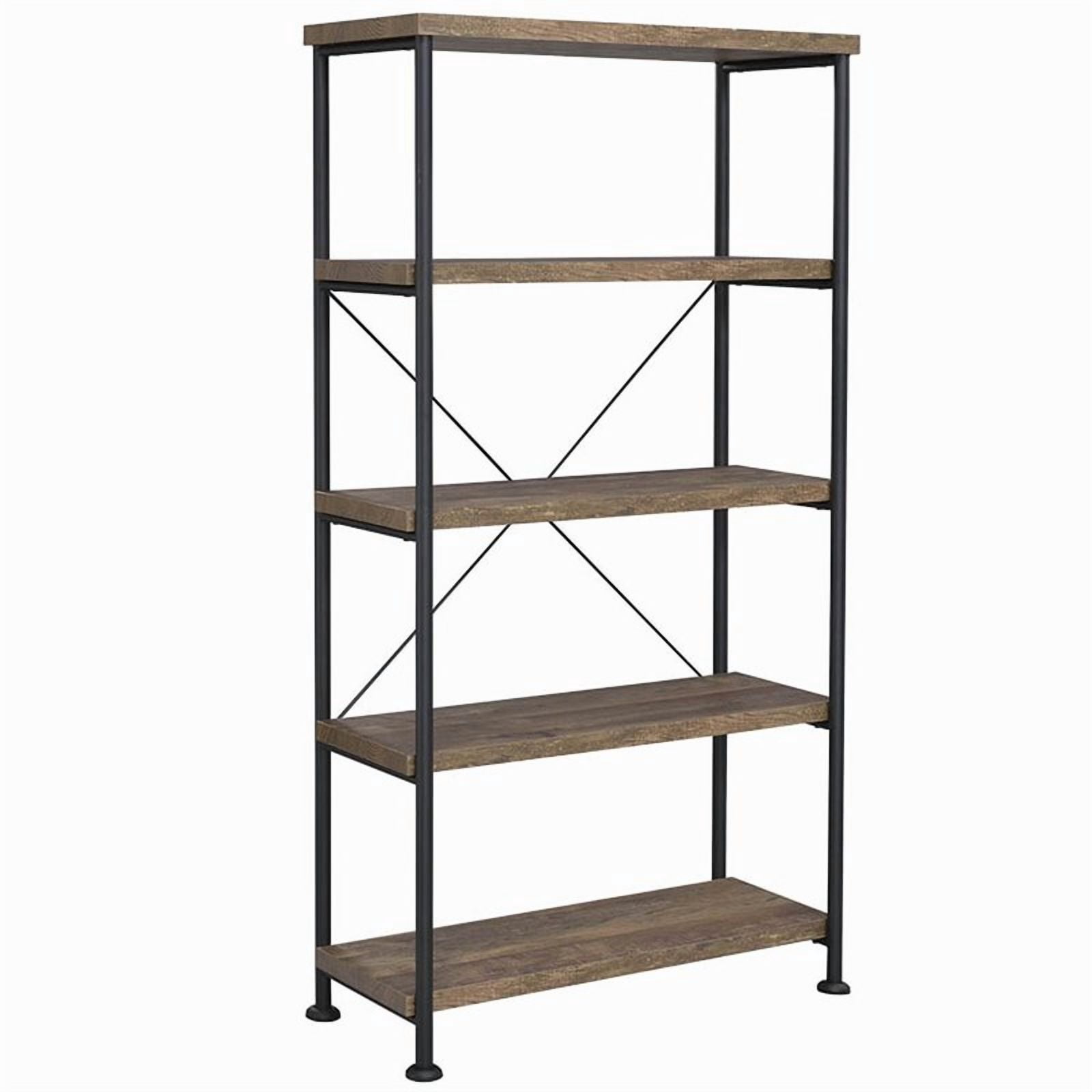 Coaster Furniture Analiese Rustic Industrial Decorative Bookcase - Rustic Oak