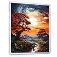 thumbnail image 2 of Designart "Rainbow Colored Baobabs I" Tree Baobab Floater Framed Wall Art Prints, 2 of 5