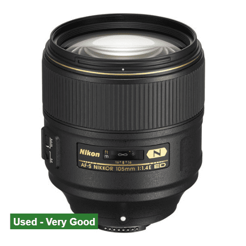 Pre-Owned Nikon AF-S NIKKOR 105mm f/1.4E ED FX Full Frame Lens for Nikon DSLRs