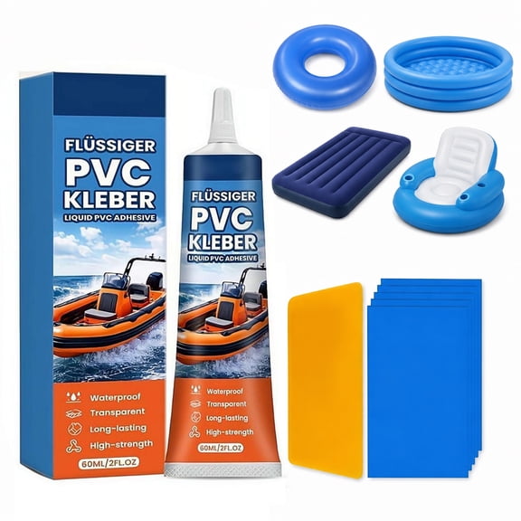 PVC Stitch Liquid Patch,Air Mattress Patch Kit Heavy Duty, Waterproof Vinyl PVC Inflatable Repair Kit High Strength Adhesive for Air Bed, Pool Float,Pool Liner, Hot Tub,Boat, Raft and Kayak