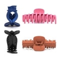 thumbnail image 4 of Pinzas para el cabello Pinzas grandes para el cabello Pinzas antideslizantes para cabello fino para mujeres y niñas, sujeción fuerte para cabello grueso, 4 colores disponibles 4 pulgadas (4 paquetes) Xemadio HMHZ102-1, 4 of 8