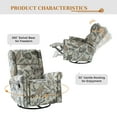 thumbnail image 4 of Fabric Manual Swivel Recliner Nursery Armchair Nailhead Trims Bedroom Home Living Room Jeacobean, 4 of 8