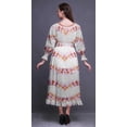 thumbnail image 4 of Bimba Robe Longue Décontractée à Volants Teinture sur Nœuds pour Femmes, Imprimée, Taille Smockée - Petit, 4 of 5
