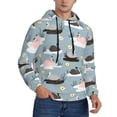 thumbnail image 2 of Honeii Swan Princess On Lake Pattern Mens Hoodies Men's Loose Sleeve Sweatshirt,Pullover Hooded Sweatshirt for Men,Essentials Hoodie-4X-Large, 2 of 7