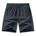 thumbnail image 2 of LTTVQM Mens Athletic Shorts Outdoor Running Shorts Quick Dry Lightweight Workout Gym Shorts with Zipper Pockets Dark Gray 2XL, 2 of 7