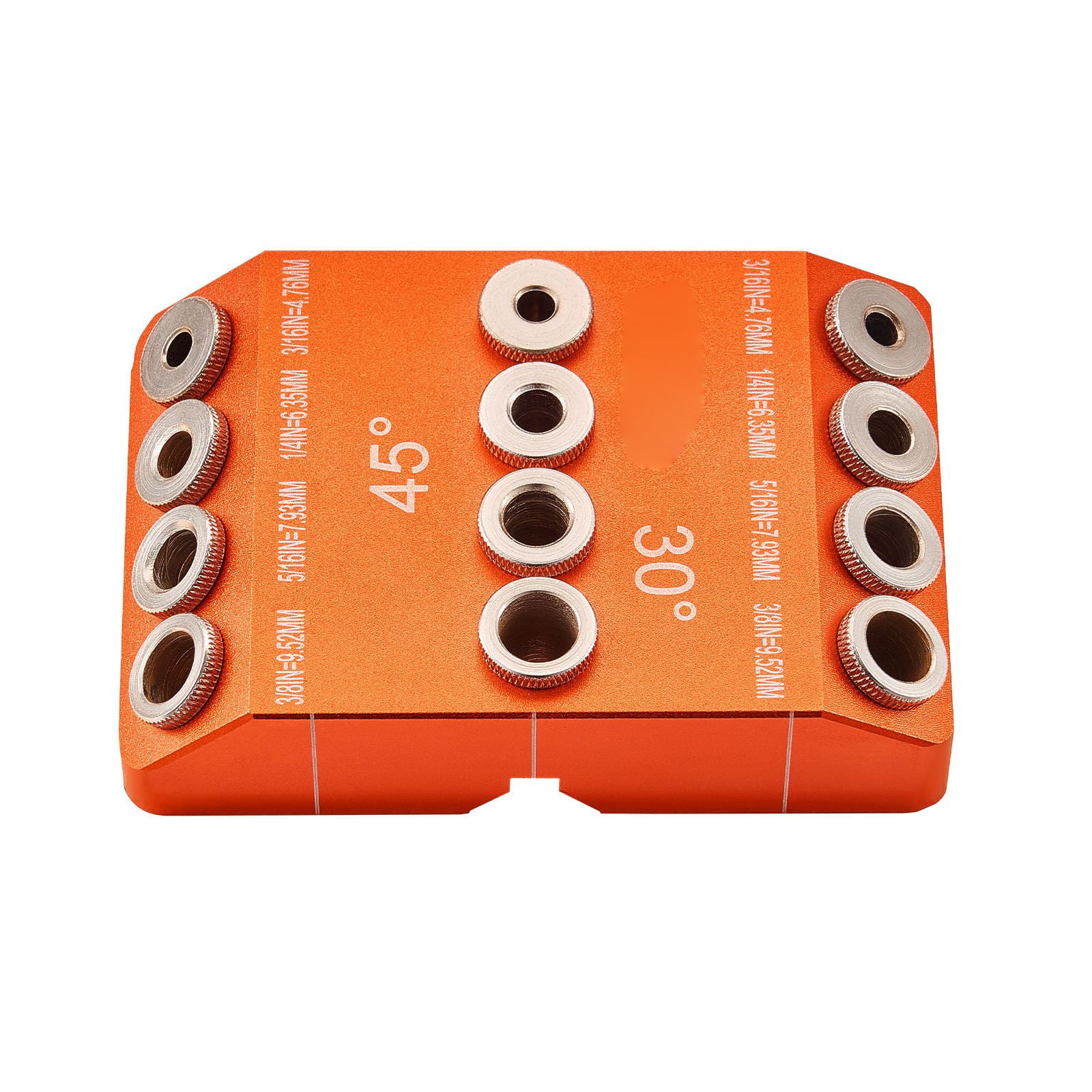 Drill Guide with 3 Drilling Angles 30°/45°/90°, 4 Guide Sizes, Portable Drill Jig for Angled Horizontal Precise Hole Placement Woodworking