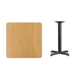 thumbnail image 2 of Flash Furniture 30'' Square Natural Laminate Table Top with 22'' x 22'' Table Height Base, 2 of 2