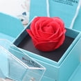 thumbnail image 2 of Washranp 1Set Rose Ring Double Layer Gift Box,Plastic Anti-fading Drawer Type Rose Jewelry Box Valentines Day Gift, 2 of 6