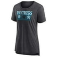 thumbnail image 2 of Women's Fanatics Heathered Charcoal Carolina Panthers Neck And Neck Scoop Neck T-Shirt, 2 of 3