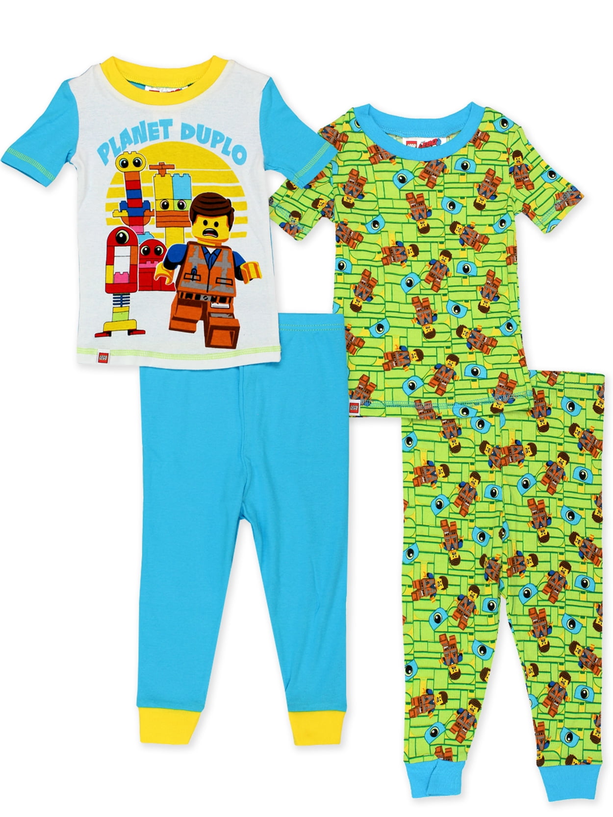 Lego Movie 2 The Second Part 2 Piece Girls Short Sleeve Tee Shorts Pajamas Set