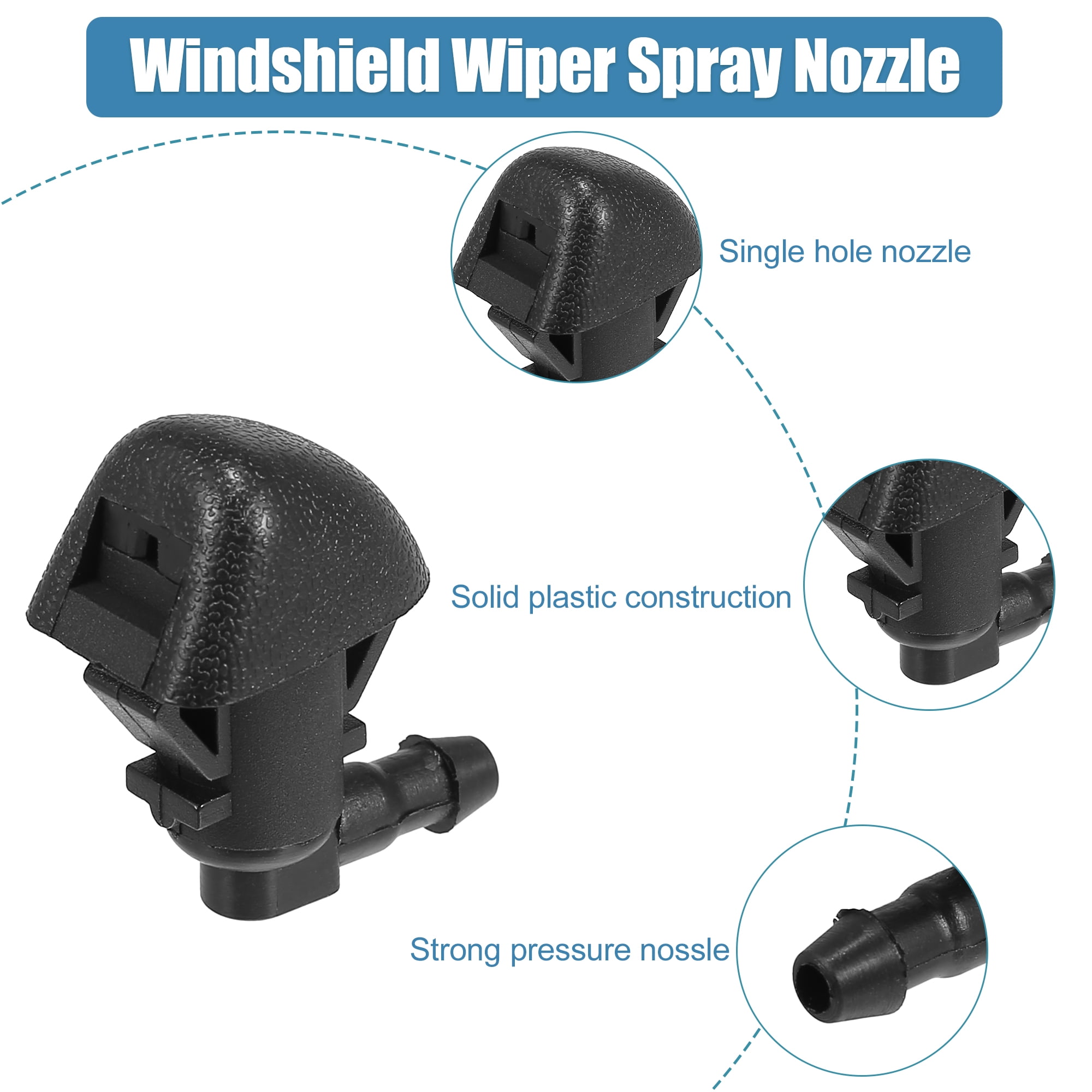 Unique Bargains Front Windshield Nozzles Kit 76810-SZA-A01ZA 1 Set for Honda