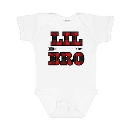 

Inktastic Brother Buffalo Plaid Lil Bro Gift Baby Boy Bodysuit
