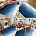 thumbnail image 5 of 3'x5' Area Rugs, Navy Blue Ombre Indoor Outdoor Area Rug for Living Room Bedroom, Modern Moire Wave Gradient Washable Bathroom Rugs Kitchen Floor Carpet Mats Home Decor Aesthetic, 5 of 8