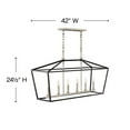 thumbnail image 4 of 3539DA Hinkley Lighting Stinson - 6 Light Linear Chandelier in Transitional Style - 42 Inches Wide by 24.5 Inches High-Distressed Brass Finish, 4 of 7