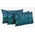 thumbnail image 3 of Vargottam Lumbar Pillow Cover - Decorative Pillow Covers 20x12 Inches, Printed Teal Blue Theme Pillowcase, Decorative Lumbar Cushion Covers, 3 of 4