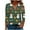 #334-Green, variant on Craaazy Women's Christmas Clothes Casual V-Neck 3/4 Sleeve Xmas Tops with Santa Christmas Tree Prints Gifts