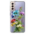 thumbnail image 1 of MUNDAZE Samsung Galaxy S21 Purple Yellow Red Spring Flowers Floral Shockproof Clear Hybrid Protective Phone Case Cover, 1 of 6