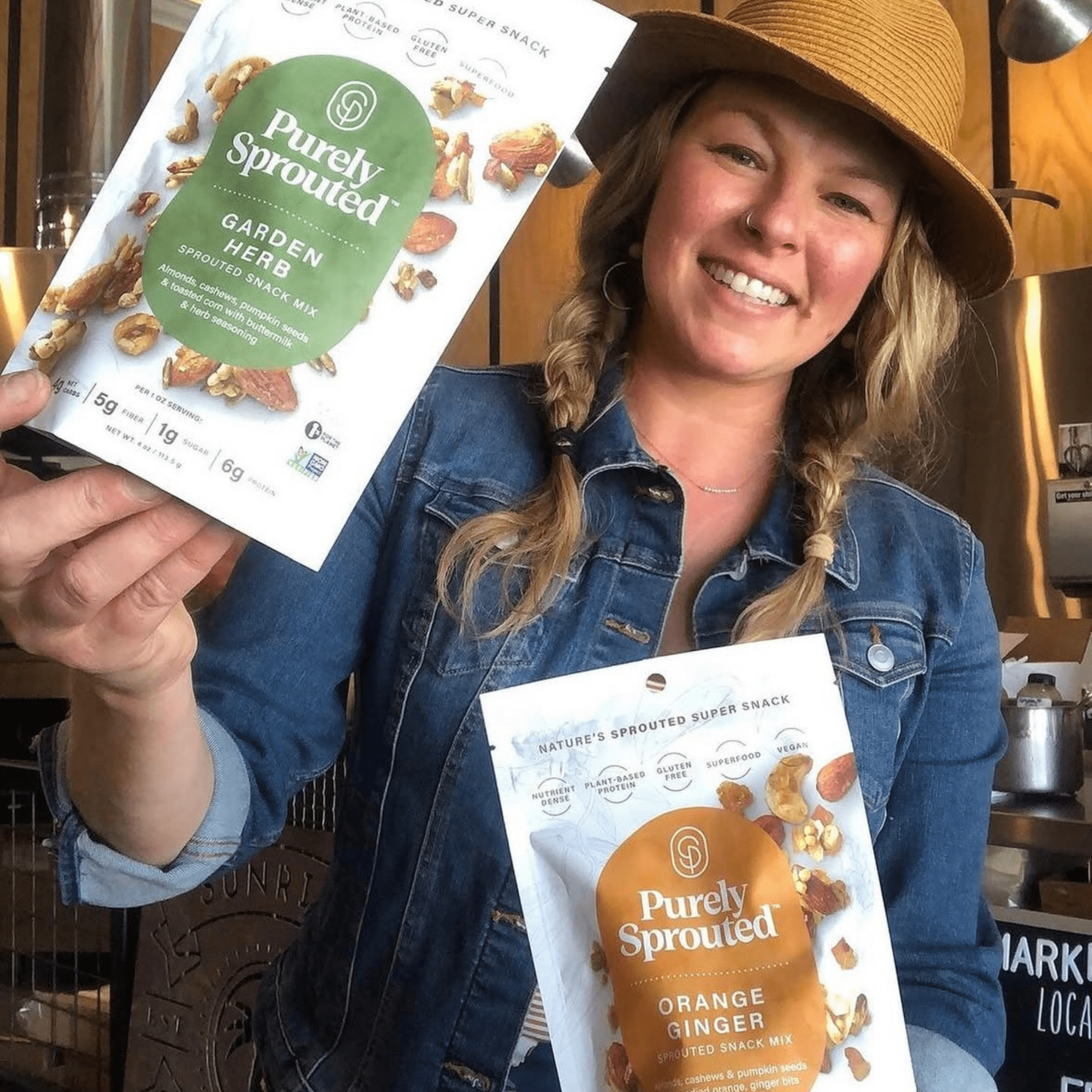 Purely Sprouted Snack Clusters Assortment with Almonds and Cashews, Apple Cinnamon, Sweet & Salty, Garden Herb, Orange Ginger, 4 oz Bags, 4 pack