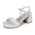 thumbnail image 1 of Sandalia DREAM PAIRS KKUMHS2504 Plateada con Brillo Talla 13 para Niña, 1 of 6