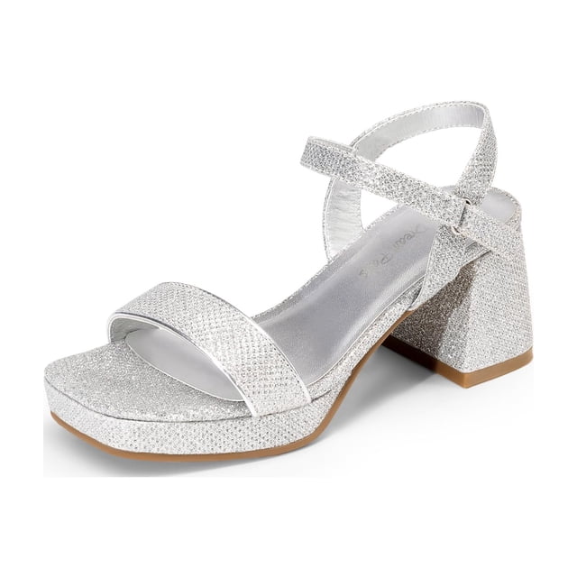 Sandalia DREAM PAIRS KKUMHS2504 Plateada con Brillo Talla 13 para Niña