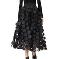 thumbnail image 6 of LMLYSoH Women Tulle Tutu Skirt Solid Color 3D Dot Elastic Mesh Fairy A-Line Skirt for Beach Party Streetwear, 6 of 9