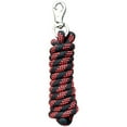 thumbnail image 2 of Horse Roping Lead Rope Riding Poly Red Black 1/4"X8 Ft Snaps, 2 of 5