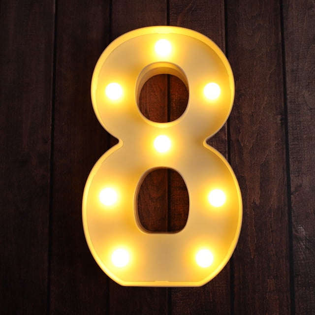 Clearance! Light Light Standing Plastic Wihte Hanging Letters Letter Warm LED Up Lights Home Decor