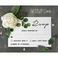 thumbnail image 5 of Inkdotpot 50 Blank RSVP Cards With White Envelopes-Greenery Style Response Card-RSVP For Wedding-Rehearsal Dinner-Baby Shower-Bridal Shower-Engagement Party Invitations, 5 of 7