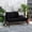 Black, variant on Linon Arlington Outdoor Loveseat, Natural