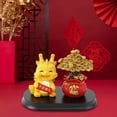 thumbnail image 6 of TISHITA Chinese Dragon Statue with Money Tree Statue Lucky Tree Figurine Table Wealth Ornament for Cabinet Living Room Bookshelf Cafe C, 6 of 8